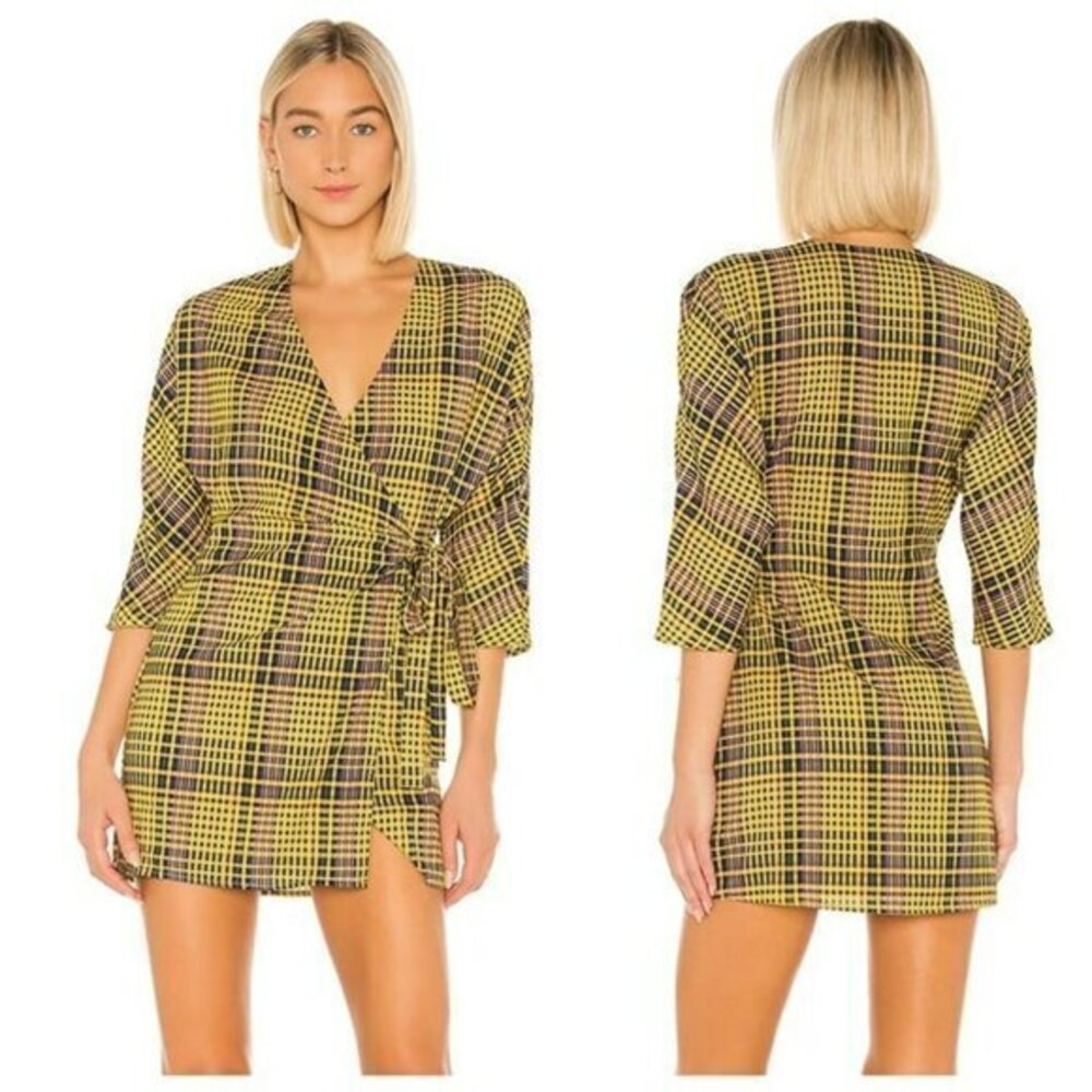Lovers and Friends Bobbie Mini Dress - Yellow Plaid